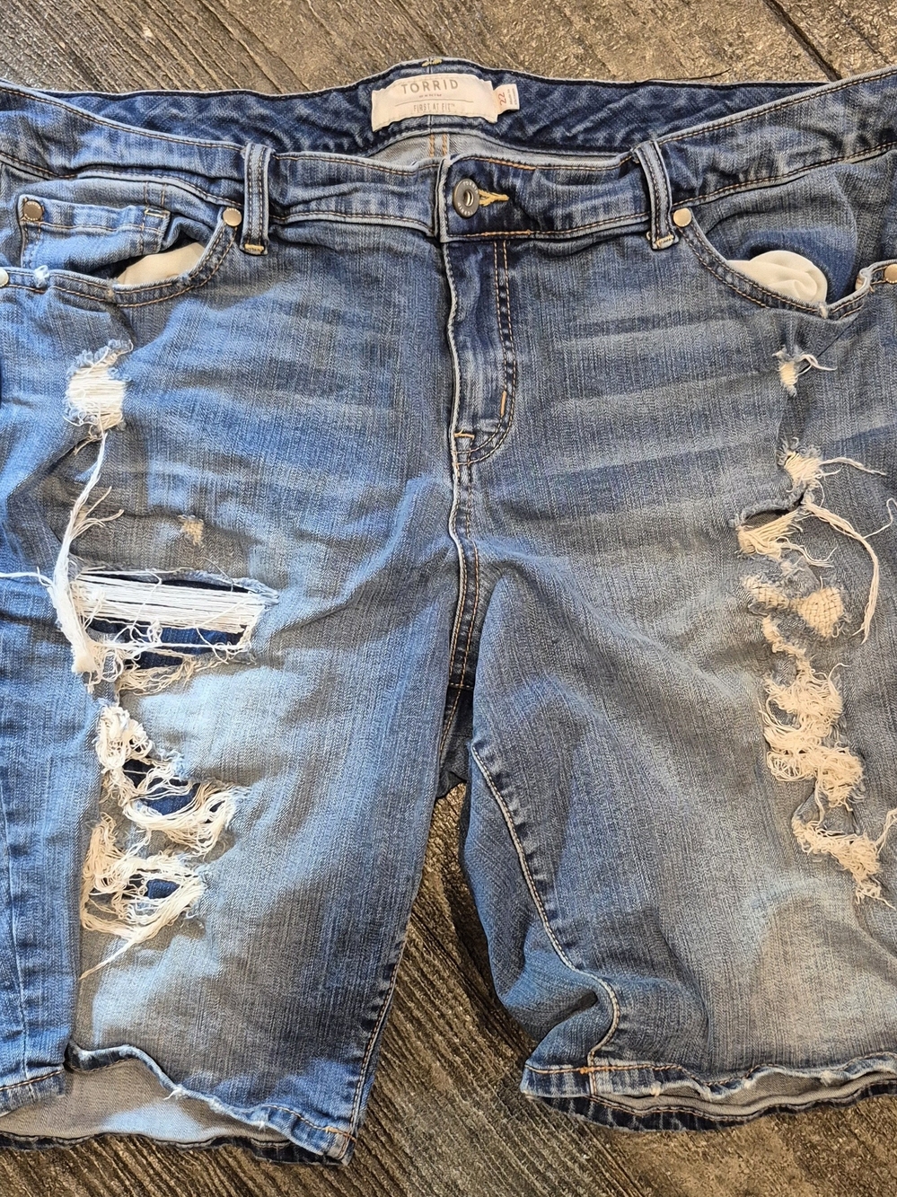 torrid Light Blue Distressed Boyfriend Jeans